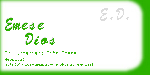 emese dios business card