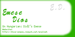 emese dios business card